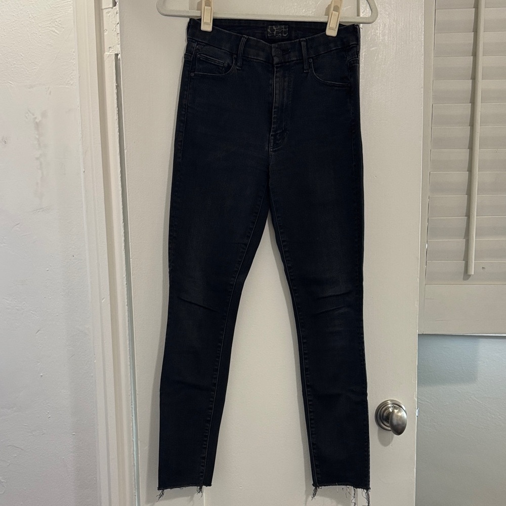 MOTHER Black Ankle Jeans